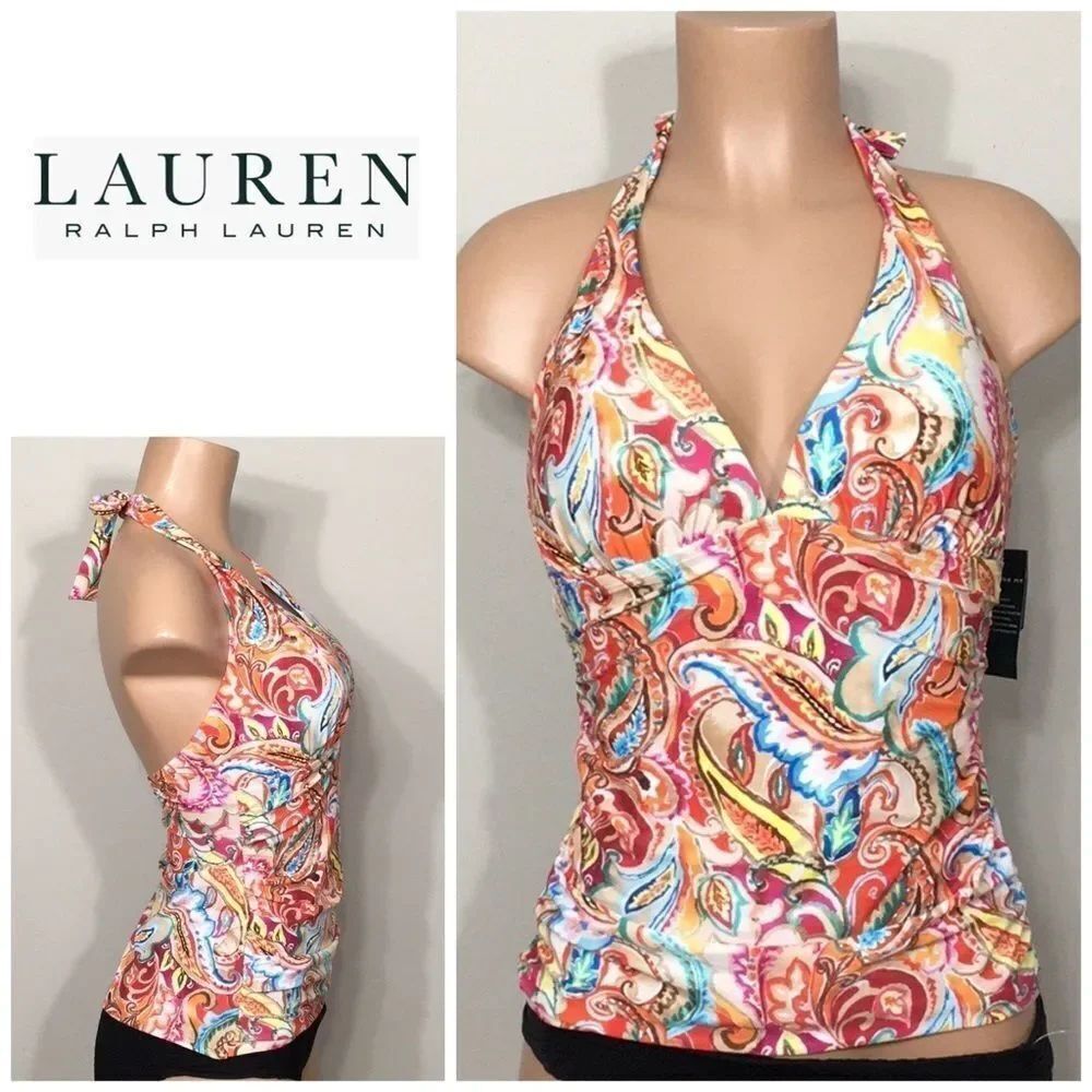 Lauren Ralph Lauren tummy control tankini top. NWT